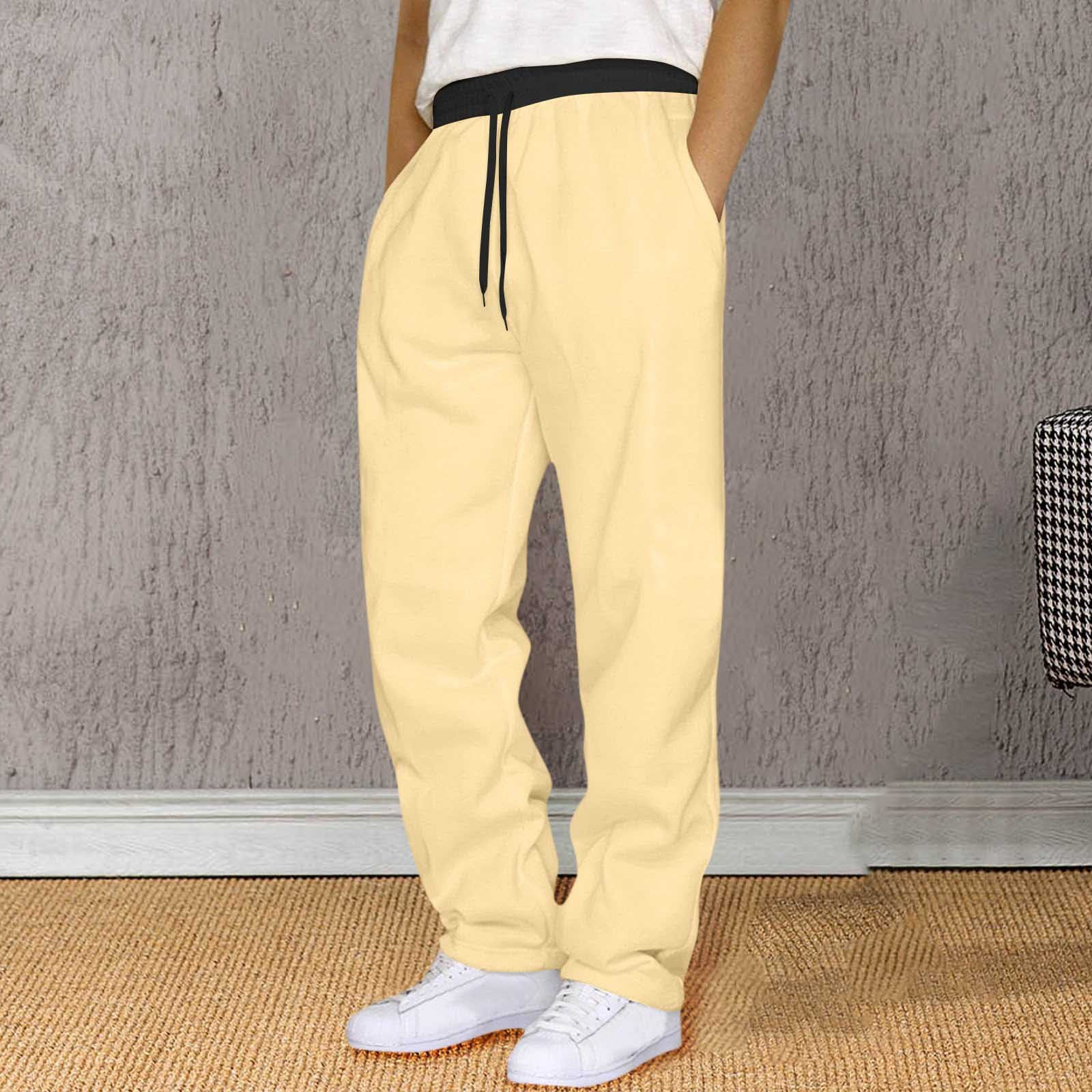 thumbnail image 4 of Pantalones de chándal de felpa para hombre: bajo elástico, joggers holgados, tejido de poliéster, ropa de gimnasio/casual, tallas S-XXXL., 4 of 7